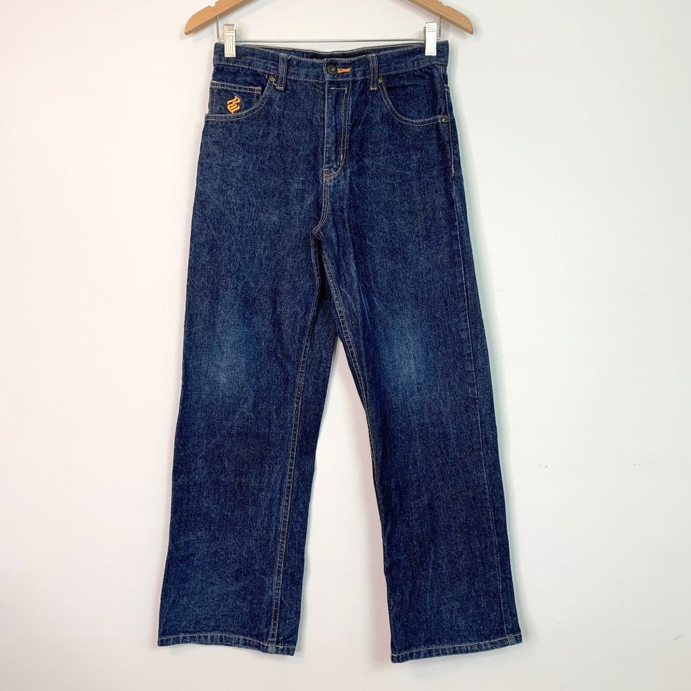 ROCAWEAR 90s Vintage Original Fit High Rise 100% Cotton Denim Sz 14 Waist‎ 29
